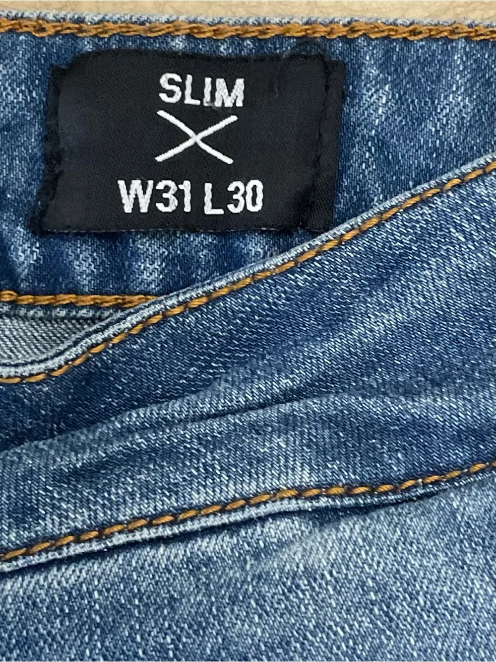 Ring of Fire Men’s Slim Fit Stretch Jeans W31 L30 Medium Wash Blue Denim